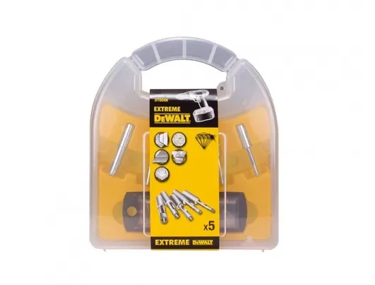 Set 5 Punte Per Piastrelle E Gres Porcellanate 5/6/7/8/10 Mm Con Sistema Ad Acqua Dewalt Dt6046